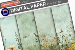 Spring Meadows Printable Digital Paper Product Image 1