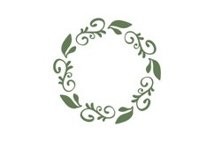 Spring Monogram Frame SVG Cut File Product Image 1