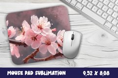 Pink sakura flowers Mouse Pad Sublimation. sakura Flowers Product Image 1