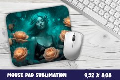 Blue Girl Flowers Mouse Pad | Roses MousePad Product Image 1