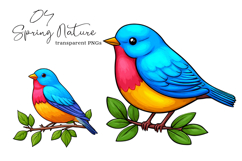 Spring Nature Clipart, Spring Flowers PNG Product Image 1