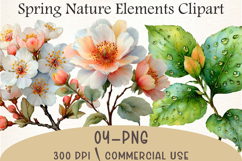 Spring Nature Elements Clipart Product Image 1
