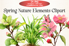 Spring Nature Elements Clipart Product Image 1
