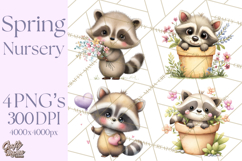 Spring Baby Animal Clipart, Baby Animals PNG, Pastel Nursery Product Image 1