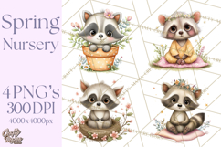 Spring Baby Animal Clipart, Baby Animals PNG, Pastel Nursery Product Image 1