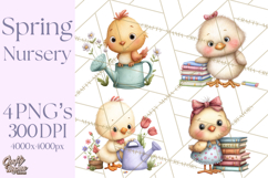 Spring Baby Animal Clipart, Baby Animals PNG, Pastel Nursery Product Image 1