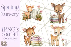 Spring Baby Animal Clipart, Baby Animals PNG, Pastel Nursery Product Image 1
