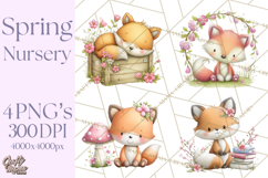 Spring Baby Animal Clipart, Baby Animals PNG, Pastel Nursery Product Image 1