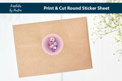 Spring Peony Print and Cut Sticker