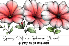 Spring Petunia Flower Clipart Product Image 1
