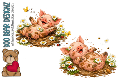 Whimsical Springtime Piglets Product Image 1
