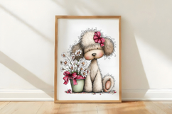 Whimsical Spring Poodle Clipart Product Image 2