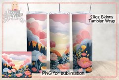 Spring Poppies Landscape - Sublimation Tumbler Wrap Product Image 1