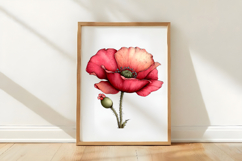 Whimsical Spring Poppy Flowers Clipart Product Image 2