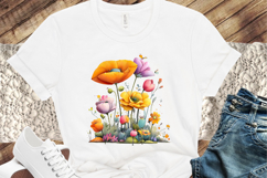 Spring Poppy Flowers Clipart Product Image 3
