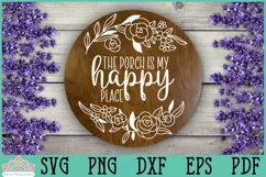 Spring Porch Sign Farmhouse Round Door Hanger
