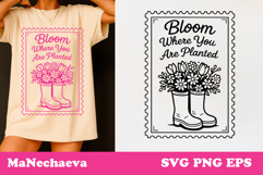 Spring Postal Stamps SVG Bundle | Vintage Floral Sublimation Product Image 7