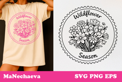 Spring Postal Stamp SVG | Vintage Floral Sublimation Product Image 1
