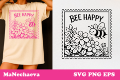 Spring Postal Stamp SVG | Vintage Floral Sublimation Product Image 1