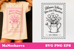 Spring Postal Stamps SVG Bundle | Vintage Floral Sublimation Product Image 10