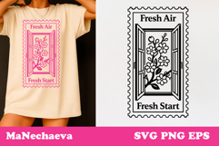 Spring Postal Stamp SVG | Vintage Floral Sublimation Product Image 1