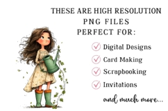 Spring Quirky Girl Clipart Bundle Product Image 2