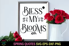 Bless My Blooms Spring SVG I Spring Door Sign SVG