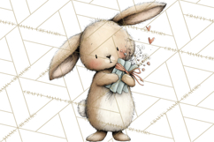 Spring Bunny Clipart, Whimsical Bunny Illustrations Png Product Image 4