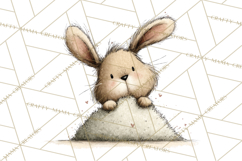 Spring Bunny Clipart, Whimsical Bunny Illustrations Png Product Image 3