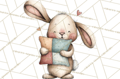 Spring Bunny Clipart, Whimsical Bunny Illustrations Png Product Image 5