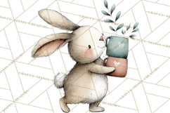 Spring Bunny Clipart, Whimsical Bunny Illustrations Png Product Image 2