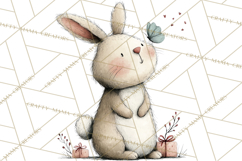 Spring Bunny Clipart, Whimsical Bunny Illustrations Png Product Image 2