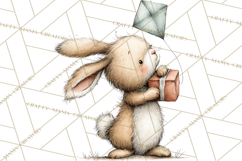 Spring Bunny Clipart, Whimsical Bunny Illustrations Png Product Image 5