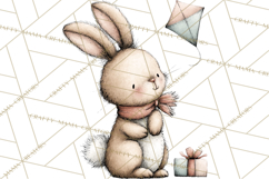 Spring Bunny Clipart, Whimsical Bunny Illustrations Png Product Image 3