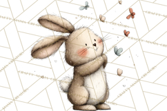 Spring Bunny Clipart, Whimsical Bunny Illustrations Png Product Image 2