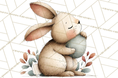 Spring Bunny Clipart, Whimsical Bunny Illustrations Png Product Image 4