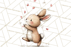 Spring Bunny Clipart, Whimsical Bunny Illustrations Png Product Image 5