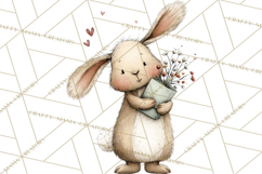 Spring Bunny Clipart, Whimsical Bunny Illustrations Png Product Image 3
