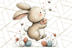 Spring Bunny Clipart, Whimsical Bunny Illustrations Png Product Image 5