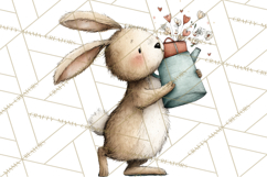 Spring Bunny Clipart, Whimsical Bunny Illustrations Png Product Image 2