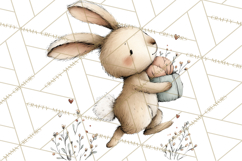 Spring Bunny Clipart, Whimsical Bunny Illustrations Png Product Image 4