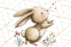 Spring Bunny Clipart, Whimsical Bunny Illustrations Png Product Image 2