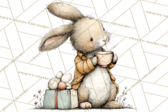 Spring Bunny Clipart, Whimsical Bunny Illustrations Png Product Image 4