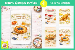 Spring Recipe Kitchen Towel, Kitchen Towel Sublimation Product Image 1
