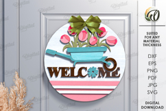 3D Spring Round Signs Bundle Laser Cut. Wall Decor SVG Product Image 5