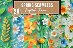 Spring seamless Digital Paper Bundle Product Image 1