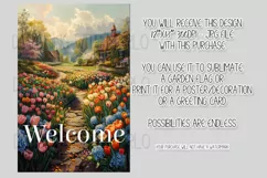Floral Garden Flag, Flowers & House Welcome Garden Flag 1 Product Image 2