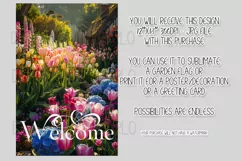 Floral Garden Flag, Flowers & House Welcome Garden Flag 8 Product Image 2