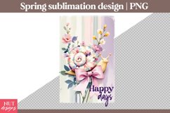 Happy Days Floral Snail sublimation Spring sublimation Product Image 3