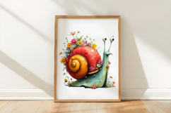 Whimsical Spring Snail Clipart Product Image 2